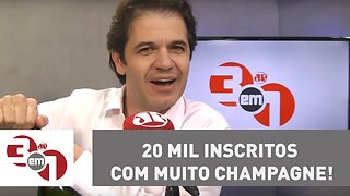 Jovem Pan 3 em 1 - 20 mil inscritos com muito champagne!