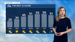 Sunny, mild Saturday with high in the mid 50s