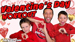 VALENTINE'S DAY WORKOUT For KIDS! Fun Exercise and Entertainment!