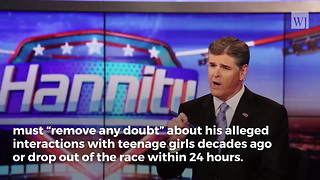 Sean Hannity Gives Roy Moore 24-Hour Ultimatum