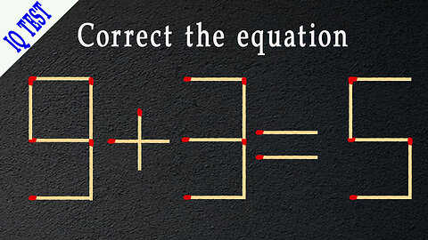 move 1 stick to make the equation correct #matches #matchstick #matchstickpuzzle #mindtest #riddles