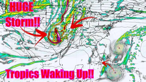 Huge Storm Update. Squall Line, Tornadoes, Hurricane Winds & Tropics Waking Up - The WeatherMan Plus