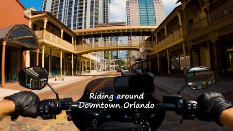Riding around Downtown Orlando FL 2020 | Church Street to Lake Eola | Lady in Red @ 25:30