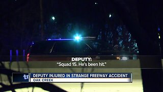 Deputy severely injured in strange freeway accident on I-94 near IKEA