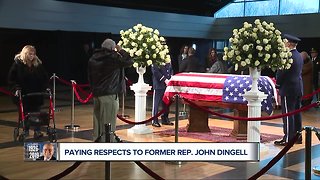 Public gathers to honor late Congressman John Dingell