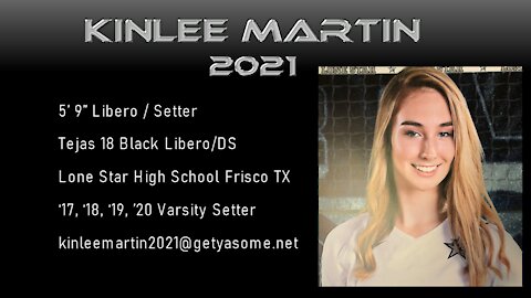 Kinlee Martin #7 - Varsity Setter 2020 Lone Star High School Super Highlight Reel Sept 15 & 18