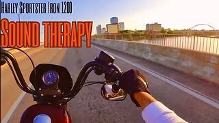 Golden Hour Ride | Harley Davidson Sportster Iron 1200 (Pure Exhaust Sound)