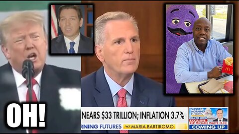 Kevin McCarthy Praises Trump & Bashes DeSantis, Tim Scott McDonalds Pose & Russell Brand YT Policy!