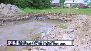 Residents concerned about construction site in neighborhood