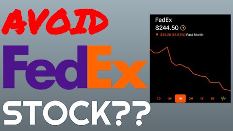 AVOID FedEx Stock?? | FDX Stock Analysis
