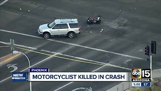 Motorcyclist killed in east Phoenix crash