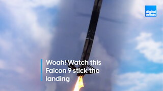 Woah! Watch this Falcon 9 stick the landing!