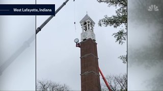 Purdue University clock comes smashing down [VIDEO]