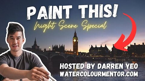 Mastering Watercolor Night Landscapes: A Step-by-Step Live Workshop