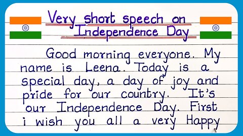 Very short 15 august speech 2023 | independence day speech | 15 august speech in english