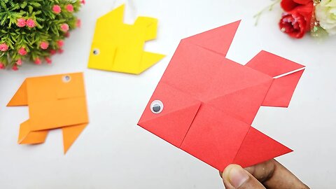 How to Make Paper Fish | Origami Fish Making | Easy Paper Crafts Step by Step