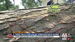 KCK firefighters helps one of their own after storms damage house