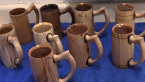 #R028 Woodturning Wooden Mugs