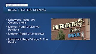 Regal Theatres around Colorado are reopening