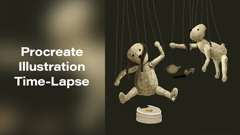 Procreate Illustration Time-lapse | Bickering Bunnies