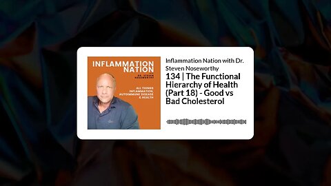 Inflammation Nation with Dr. Steven Noseworthy - 134 | The Functional Hierarchy of Health (Part...