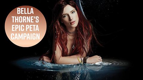 Bella Thorne trash-talks SeaWorld in PETA ad