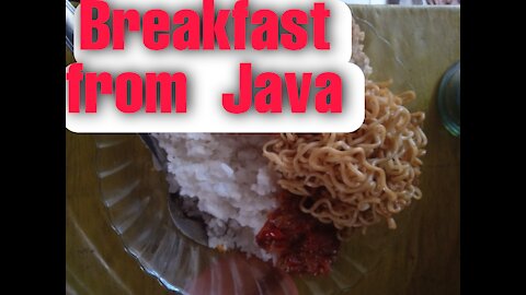 breakfast menu from Indonesia, Javanese people are simple