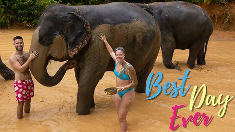 Full Day at Thailand's BEST Elephant Sanctuary / IT GOT MUDDY