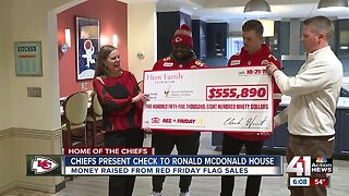 Chiefs present check to Ronald McDonald House