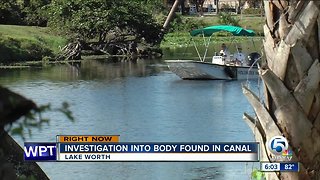 Woman's body found in Lake Worth canal