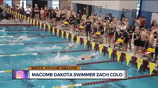 WXYZ Senior Salute: Macomb Dakota swimmer Zach Colo