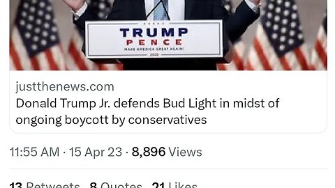 WTF! Trump Jr DEFENDS Bud Light!?