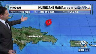 11 a.m. Thursday Maria update