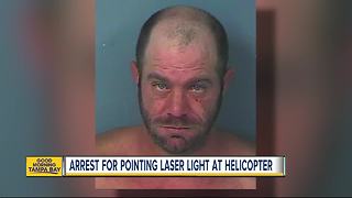 Man arrested for pointing laser light at sheriff's helicopter