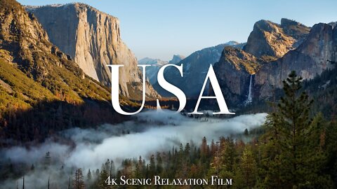 The USA 4K - Scenic Relaxation Film With Calming Music