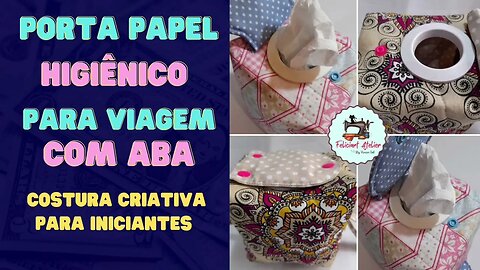 Porta Papel Higiênico Quadrado para Viagem e com Aba de Fechamento Passo a Passo.