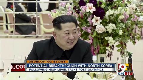 Potential breakthrough with North Korea