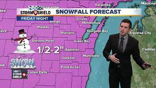 Snow moves in Friday evening