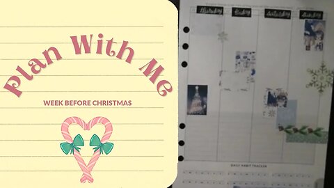 plan with me - week before Christmas