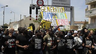 French March In Memory Of Black Man Killed In Police Custody