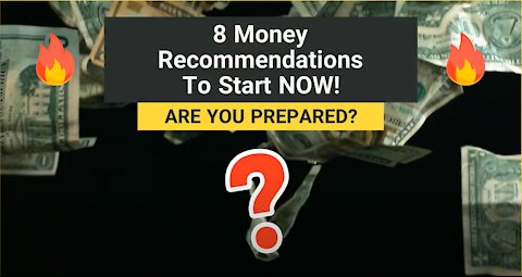 8 Money Recommendations & Plan To Start NOW!