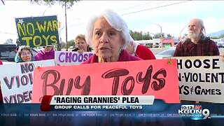 ‘Raging Grannies’ ask parents gift their children peaceful toys