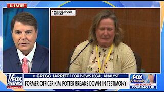 Kim Potter breaks down on the stand during testimony