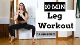 10 minute leg workout with no equipment | Selah Myers