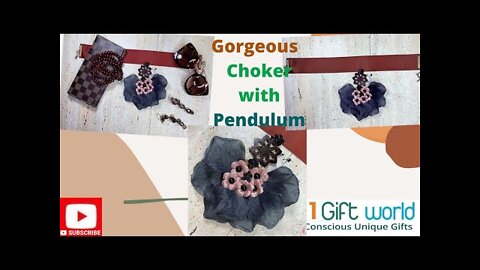 Making a Unique Gorgeous Choker Necklace with a Flower Pendulum using Recycling Materials