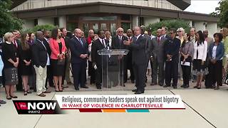 Religious community leaders speak out against bigotry in the wake of violence in Charlottesville