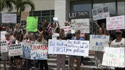 HIDOE Protest Against Masking the Keiki (April 12, 2022)