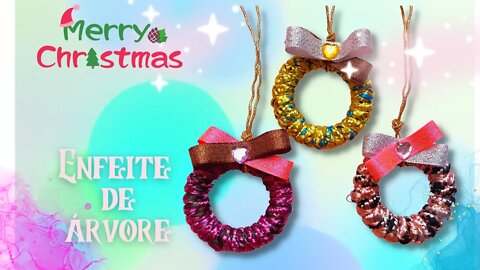 IDEIA FÁCIL PARA ÁRVORE DE NATAL!🎄🎄🎄🎁🎁🥳 FEITA COM CORDÃO DE VARAL😄DIY!