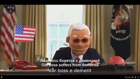 Our dementia president, Swedish state TV music video translated
