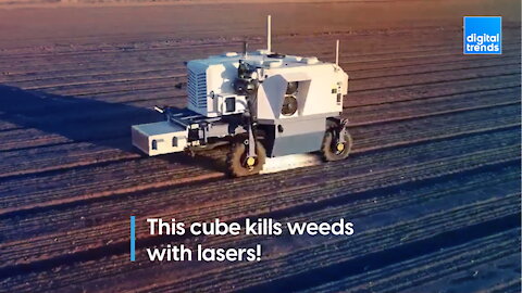 This cube kills weeds with lasers!